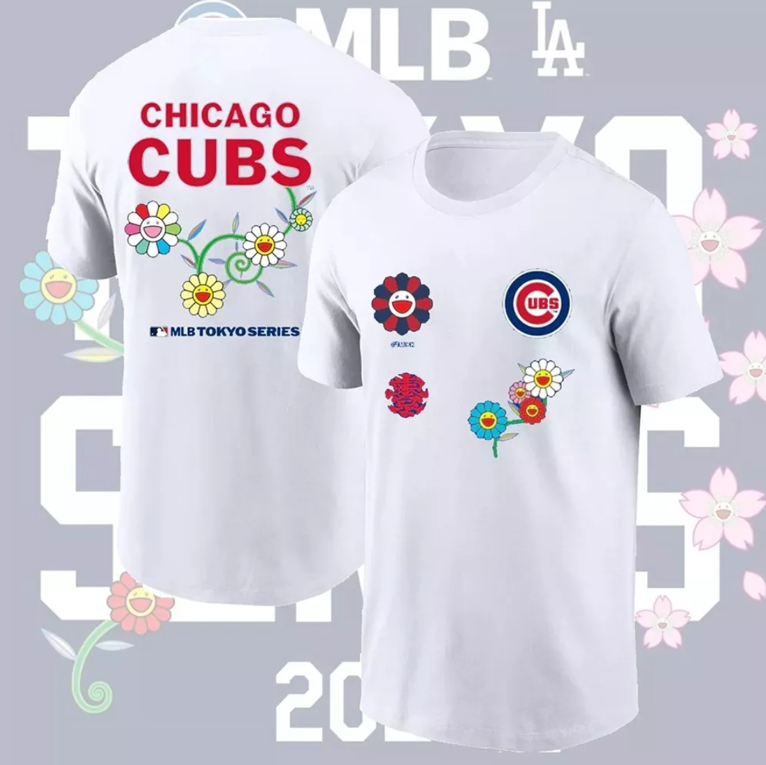 Men Chicago Cubs blank white 2025 MLB T shirts style 4